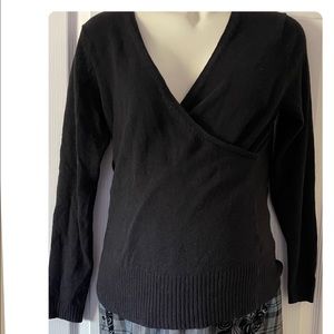 GAP maternity wrap sweater black small